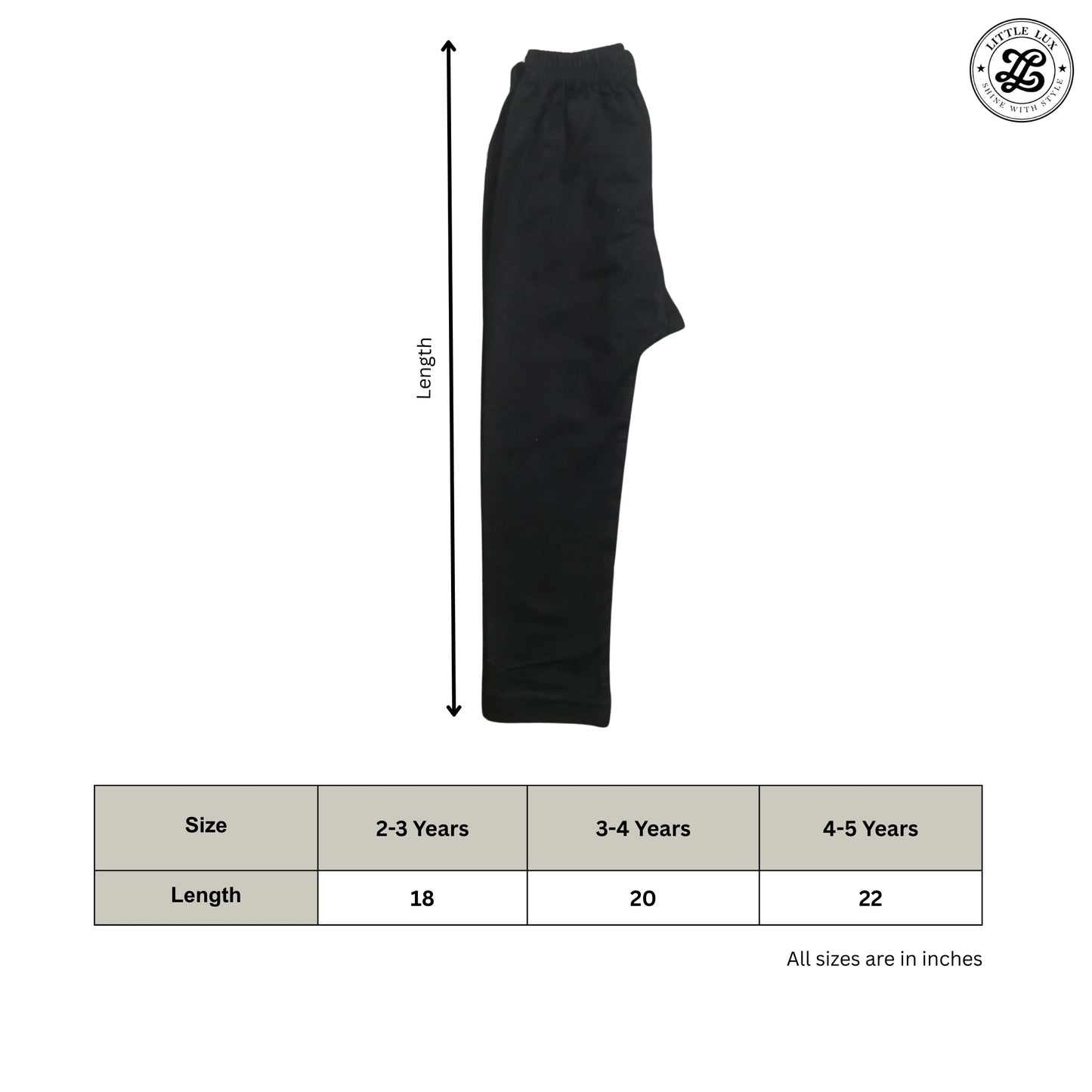 Basic Black Cotton Tights for Girls