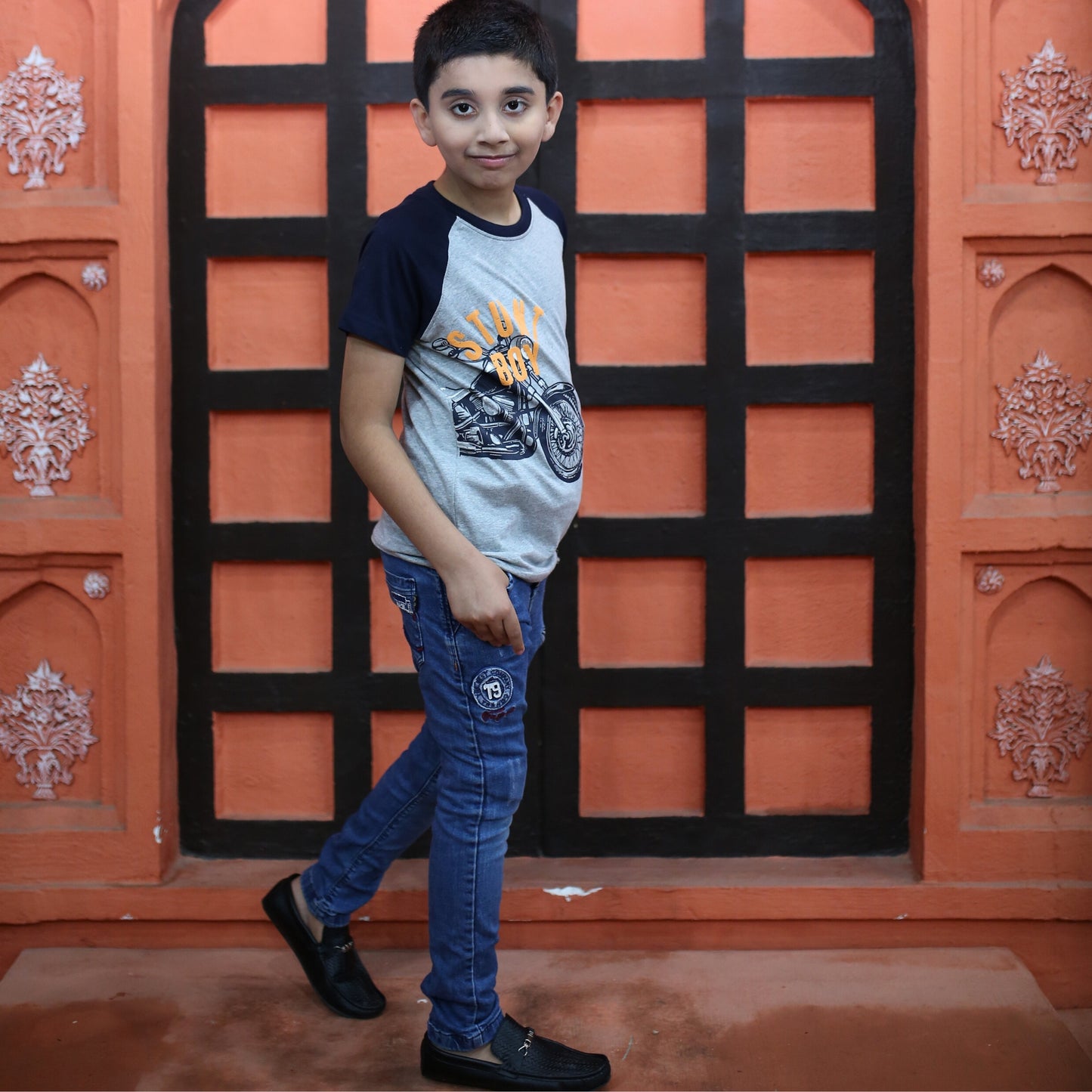 Raglan Sleeve Stunt Boy Graphic T-shirt