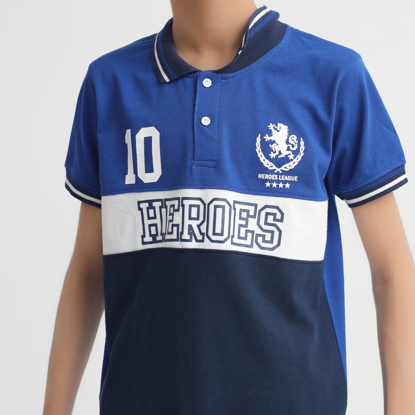 Smart Casual Polo Shirt for Boys β Heroes League Design | 100% Cotton