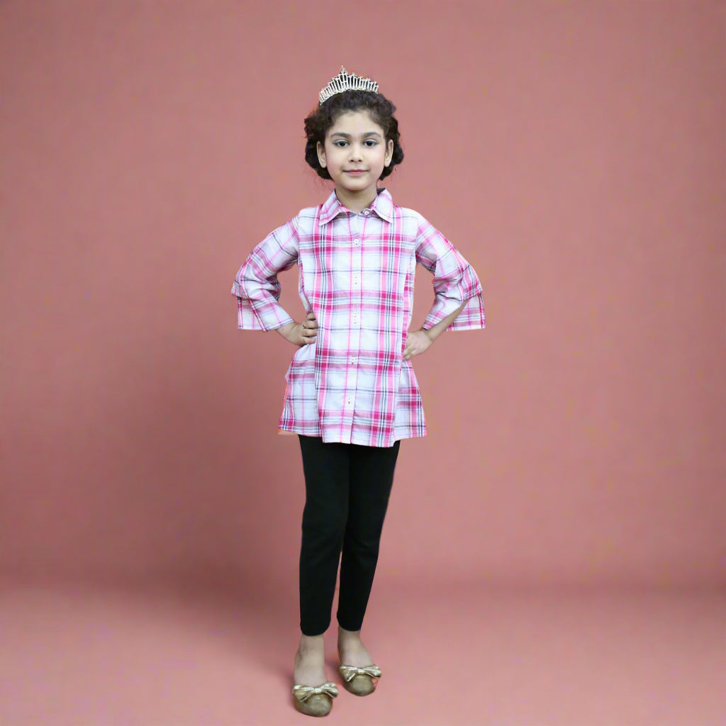 Pink Checkered shirt