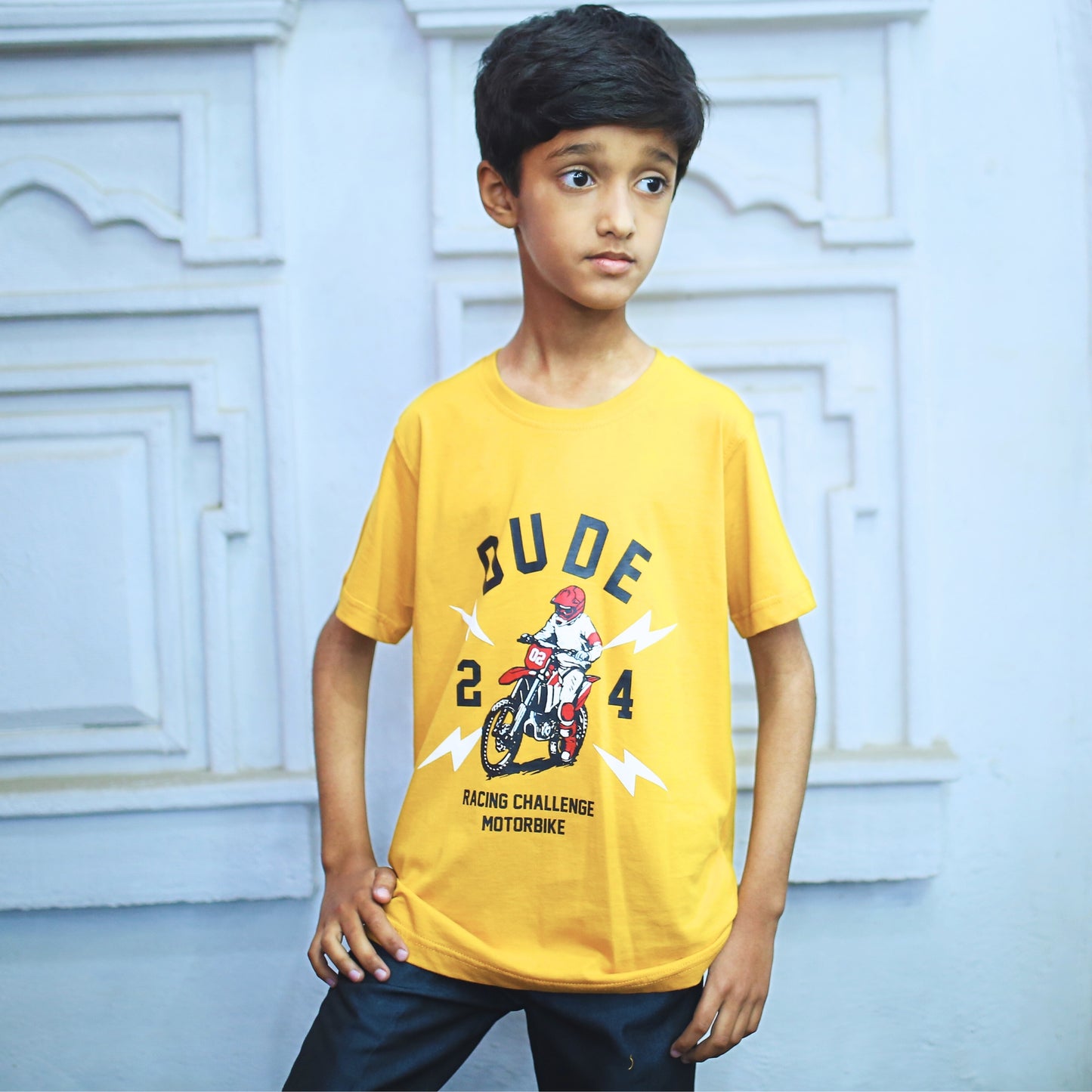 Dude Racing Bike Graphic T-shirt