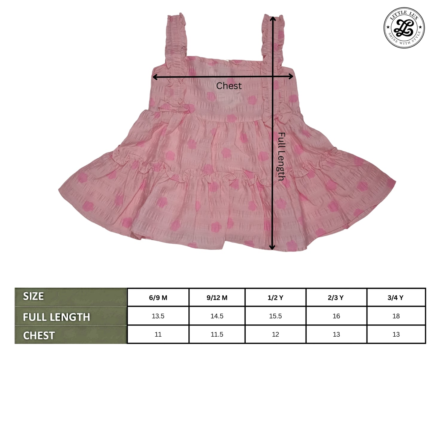 Pink dot Frock Special Imported Fabric
