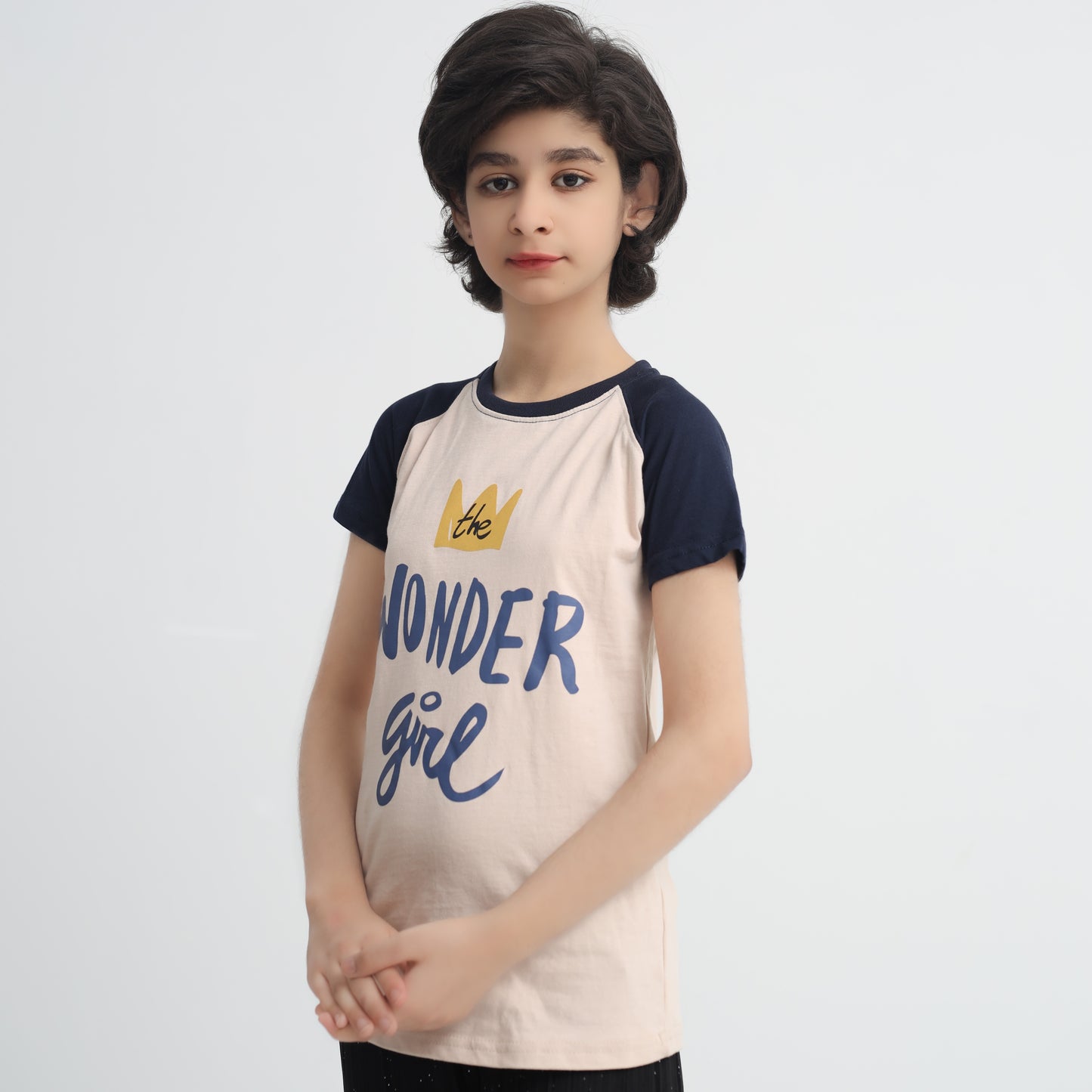 Peach Wonder Girl Graphic t-shirt