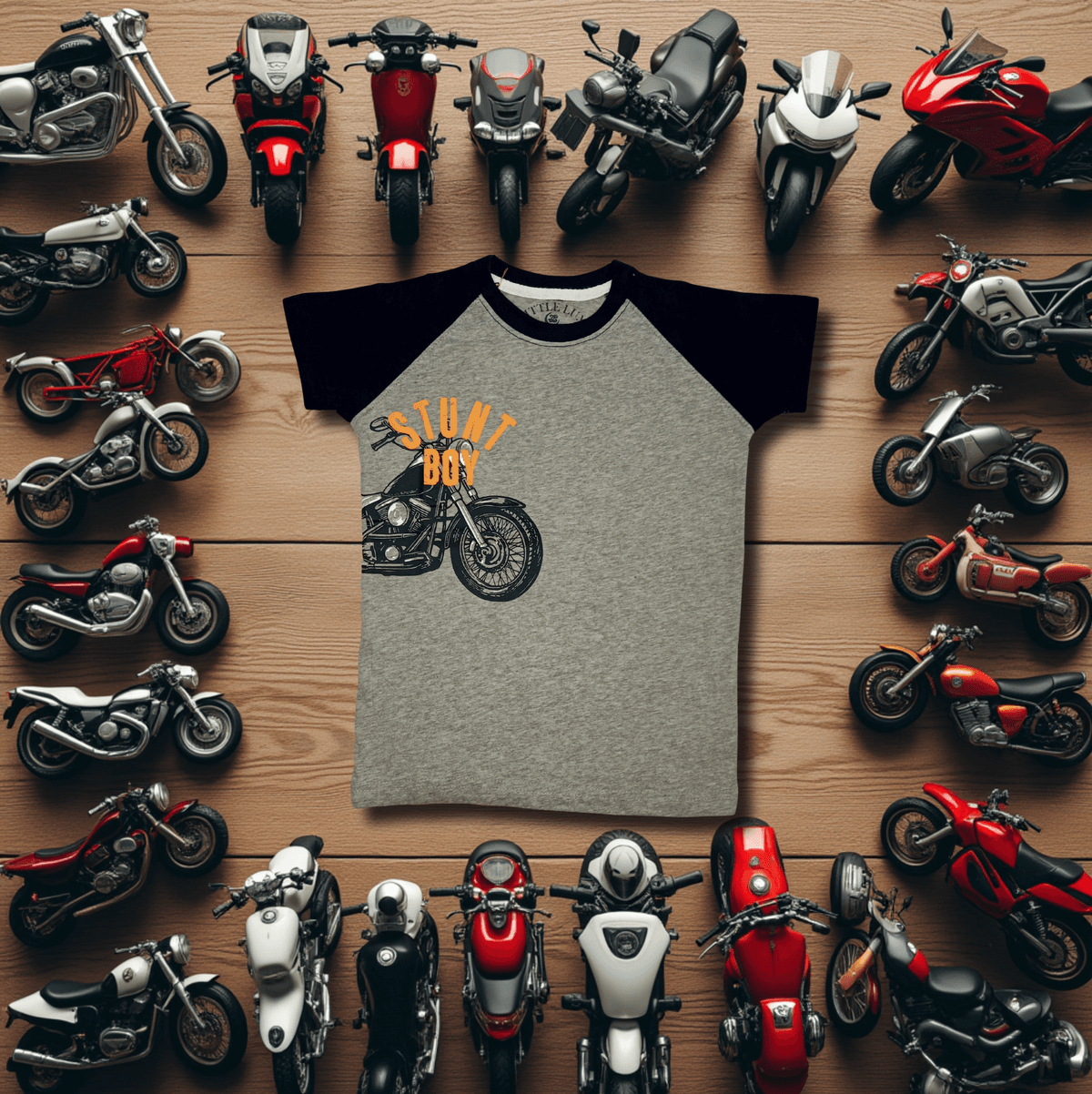 Raglan Sleeve Stunt Boy Graphic T-shirt – thumbnail 3