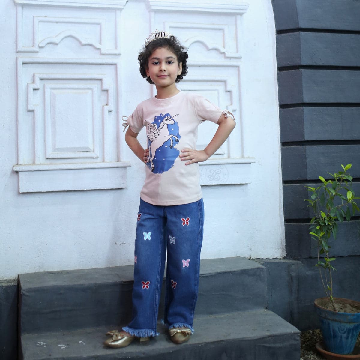 Peach Unicorn Graphic t-shirt – thumbnail 2