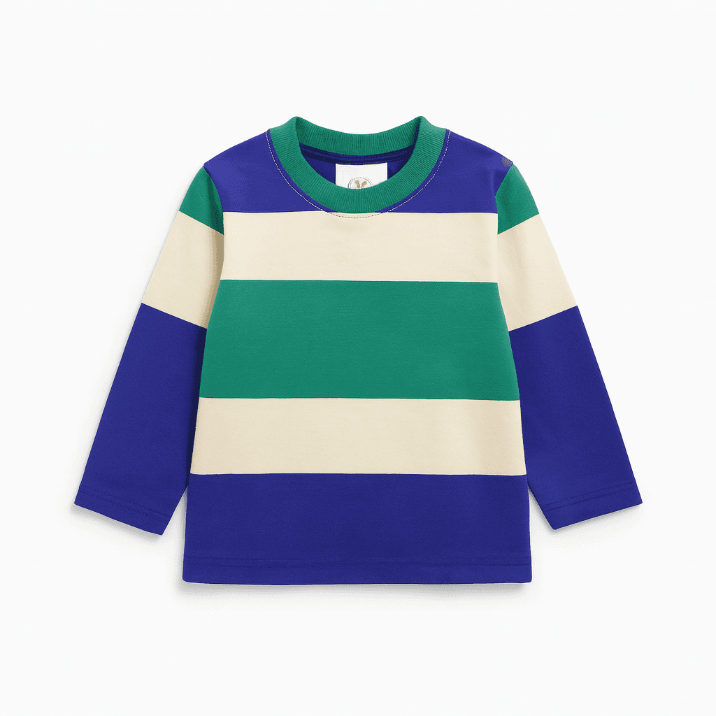 LittleLux Unisex Winter Striped Sweatshirt – Soft Jersey, Cozy & Stylish – thumbnail 2