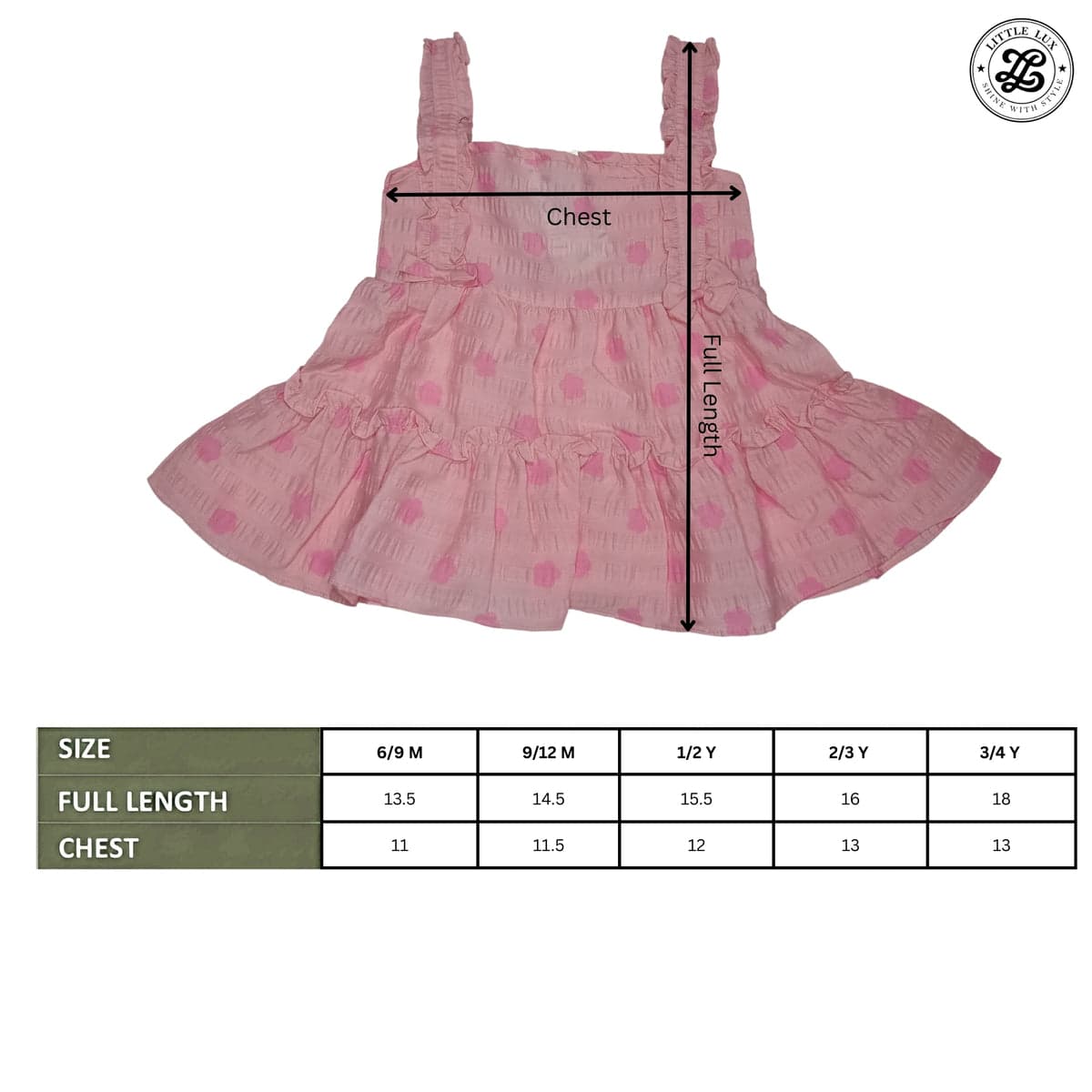 Pink dot Frock Special Imported Fabric – thumbnail 3