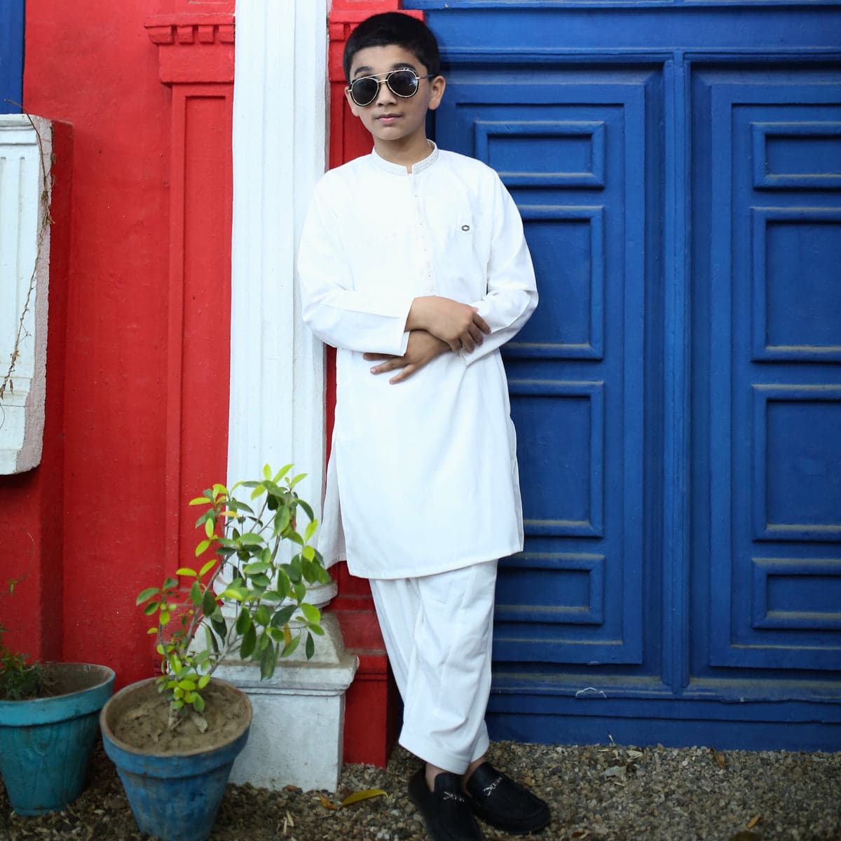 Beige Off white Kurta Trouser – thumbnail 2