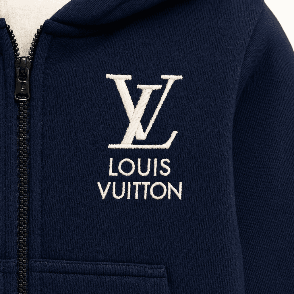 LittleLux Premium Navy Blue Winter Tracksuit – Soft Fleece Hoodie & Joggers – thumbnail 2