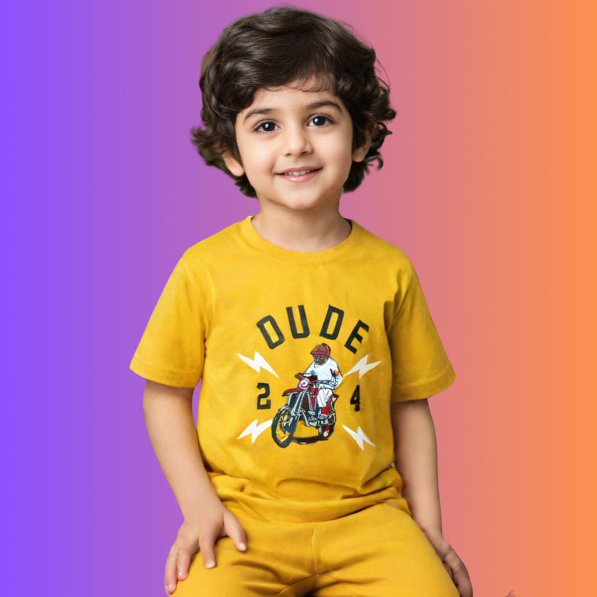 Dude Racing Bike Graphic T-shirt – thumbnail 3