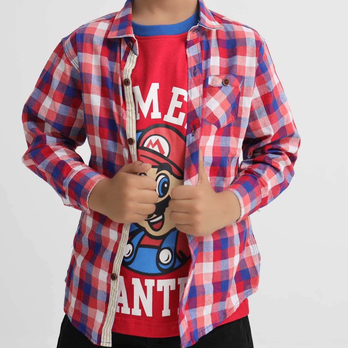 Boys Red Gamers Wanted T-Shirt – Mario Gamer Tee | Little Lux – thumbnail 4