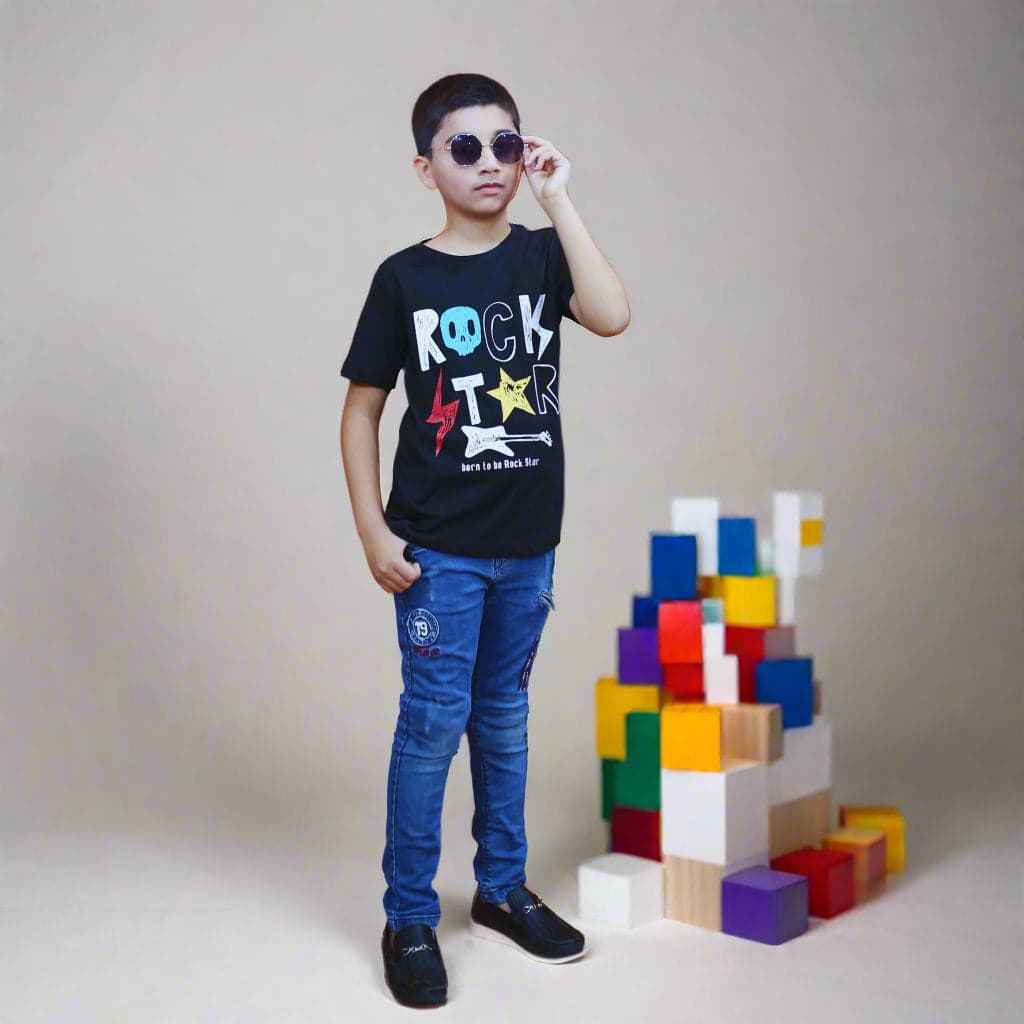 Rock Star Graphic T-shirt Black – thumbnail 3