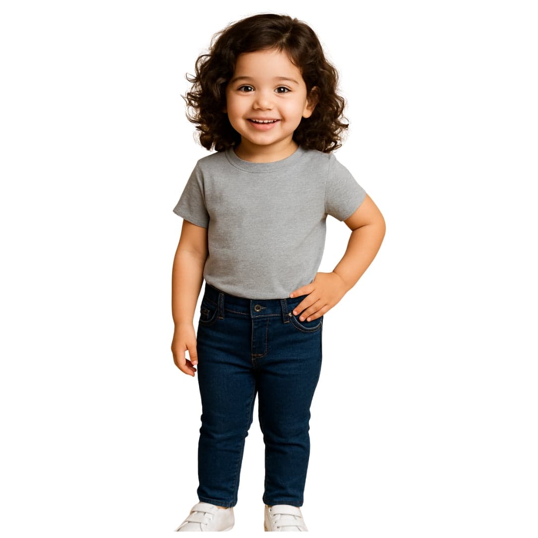 LittleLux Unisex Navy Stretch Jeans – Soft, Flexible, Everyday Comfort Denim – thumbnail 2