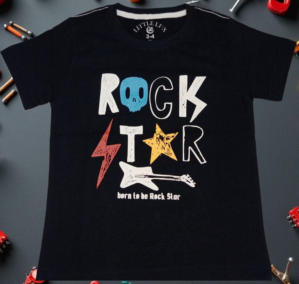 Rock Star Graphic T-shirt Black – thumbnail 2