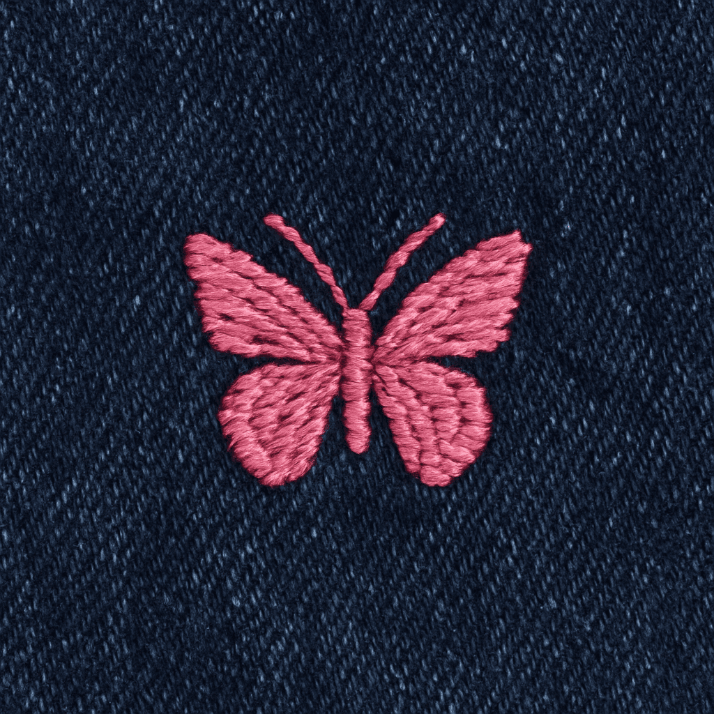 LittleLux Girls Black Butterfly Embroidered Jeans – Soft Stretch Denim, Wide-Leg, Cute & Stylish – thumbnail 3