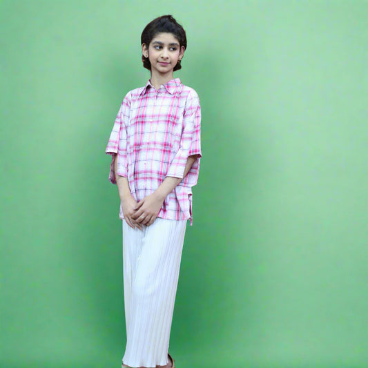 Pink Checkered shirt