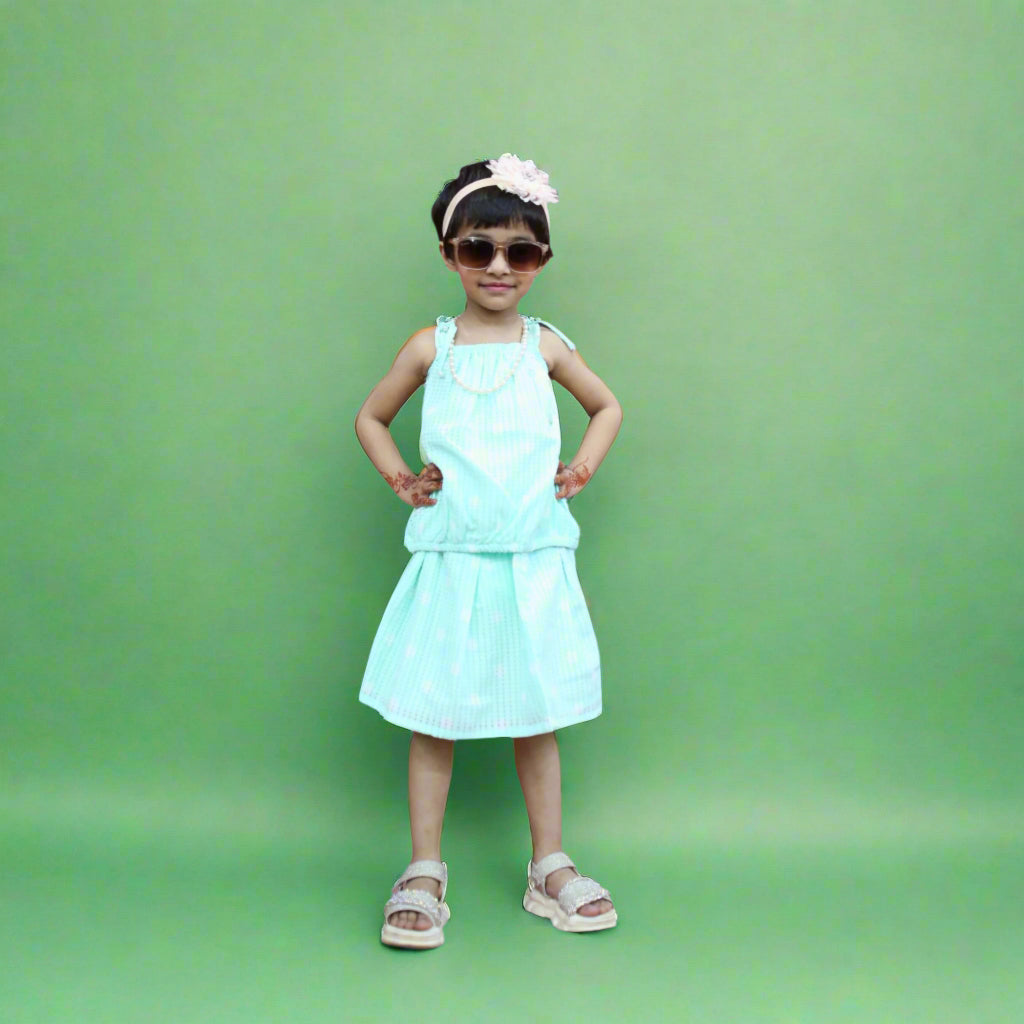 Mint Green Frock Special Imported Fabric