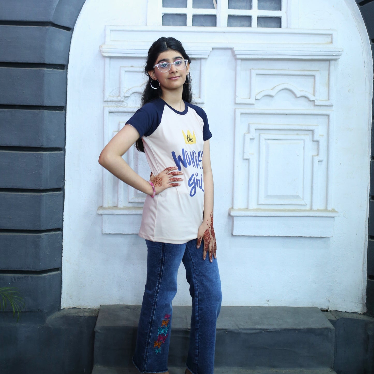 Peach Wonder Girl Graphic t-shirt