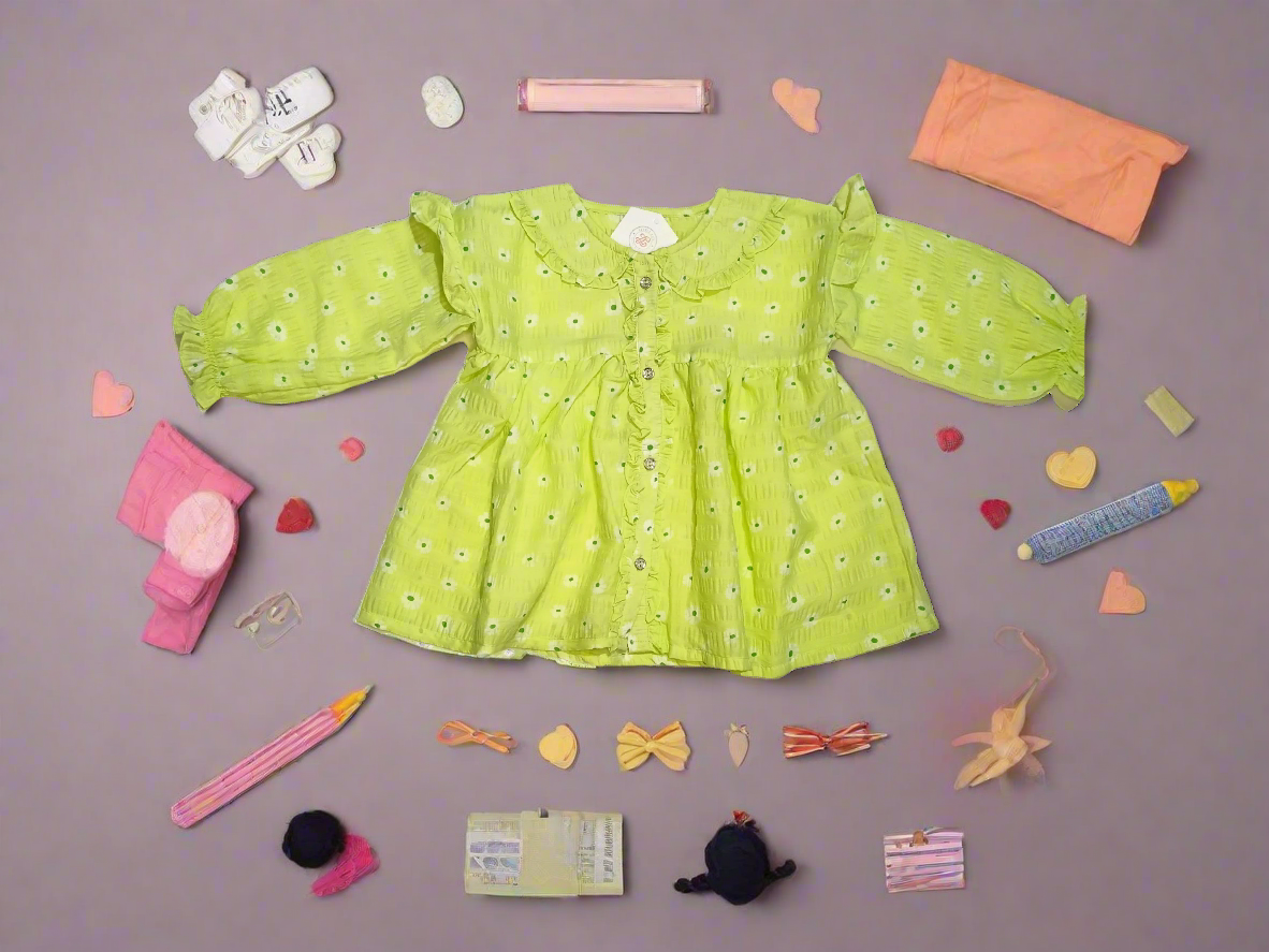 Light Green Frock Special Imported Fabric